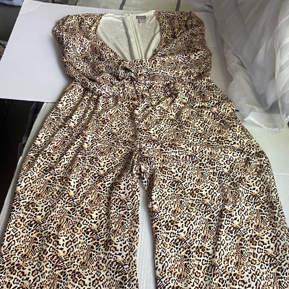 Chico's Animal Print Jumpsuit
